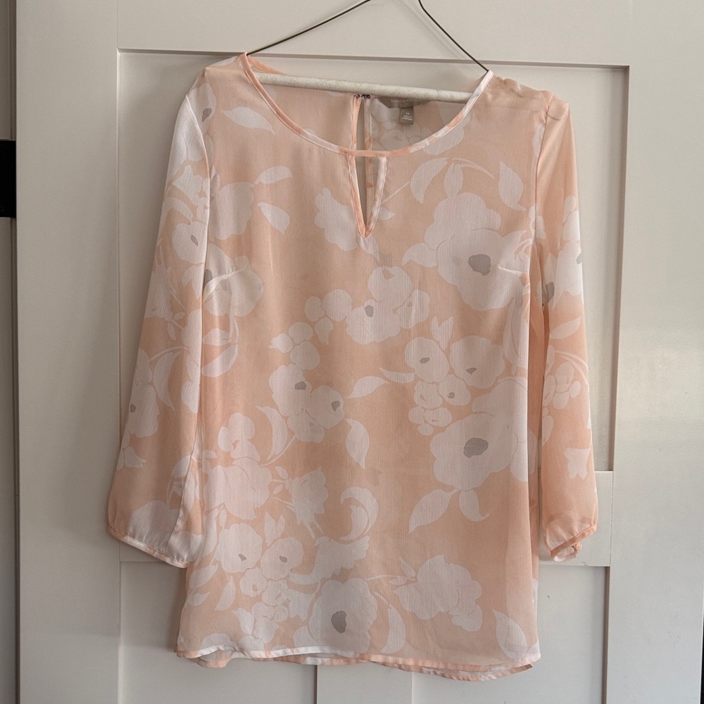 Banana Republic Peach Floral Women's Blouse